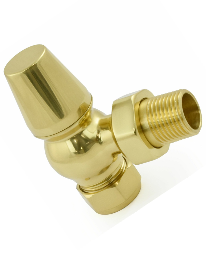 Lambeth Angled TRV Set - Polished Brass